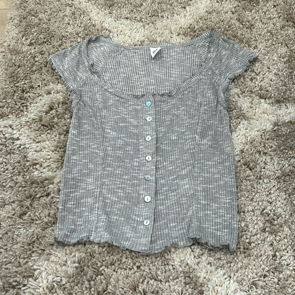 NEVER WORN Grey Lightweight Button Down Shirt